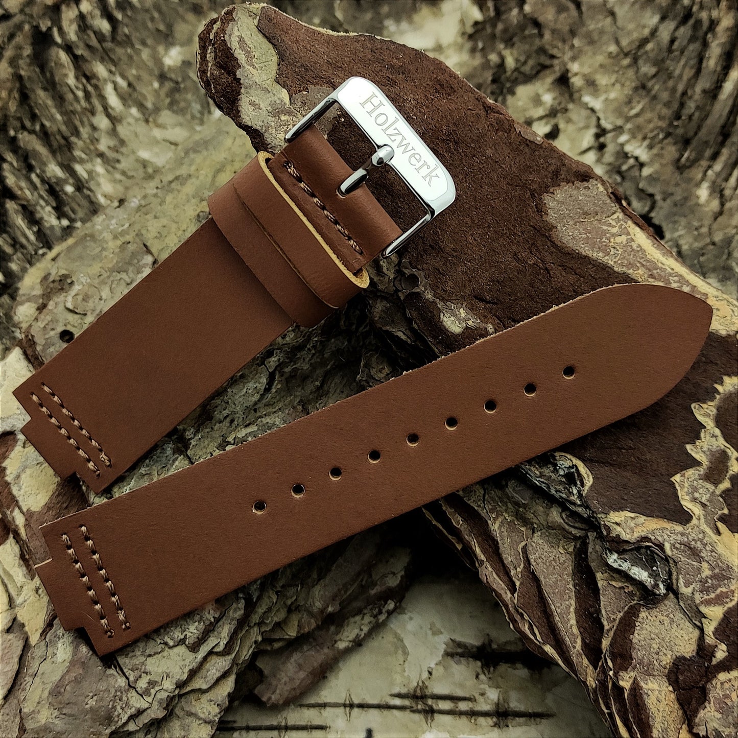 Holzwerk Ersatzarmband großes Leder Ersatz Armband in Braun - Holzwerk