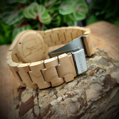 Holzwerk Damen & Herren Holzuhr Holz Epoxidharz Armbanduhr - Holzwerk 